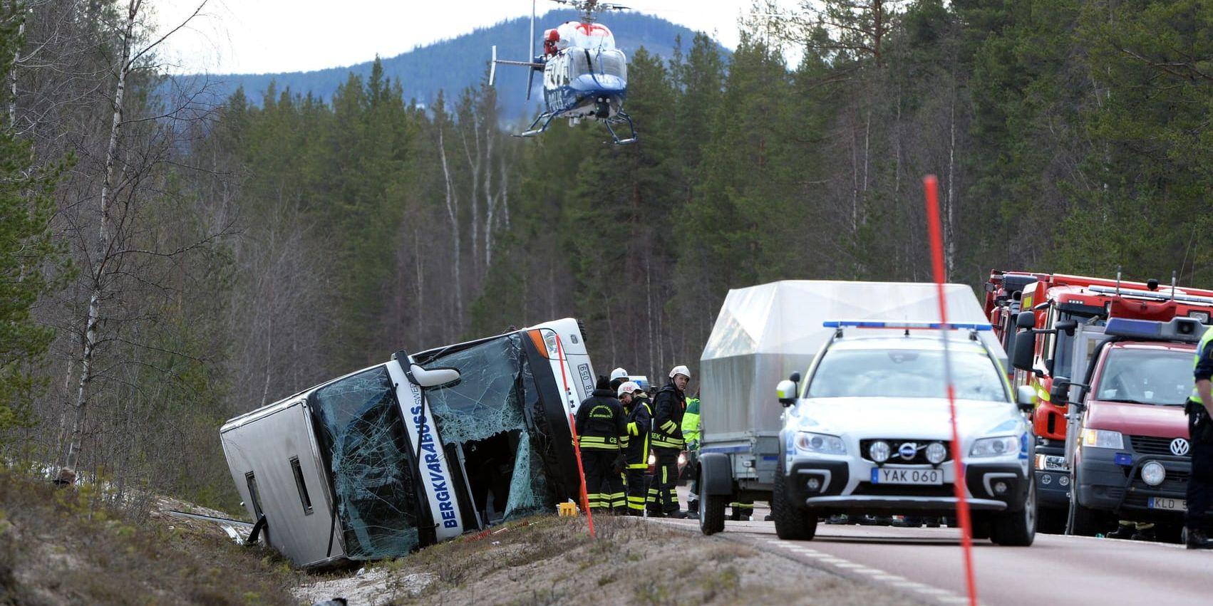 Tre ungdomar omkom i bussolyckan i Härjedalen. Ombord fanns högstadieelever från Ängskolan i västgötska Skene som skulle på en skidresa. Arkivbild.