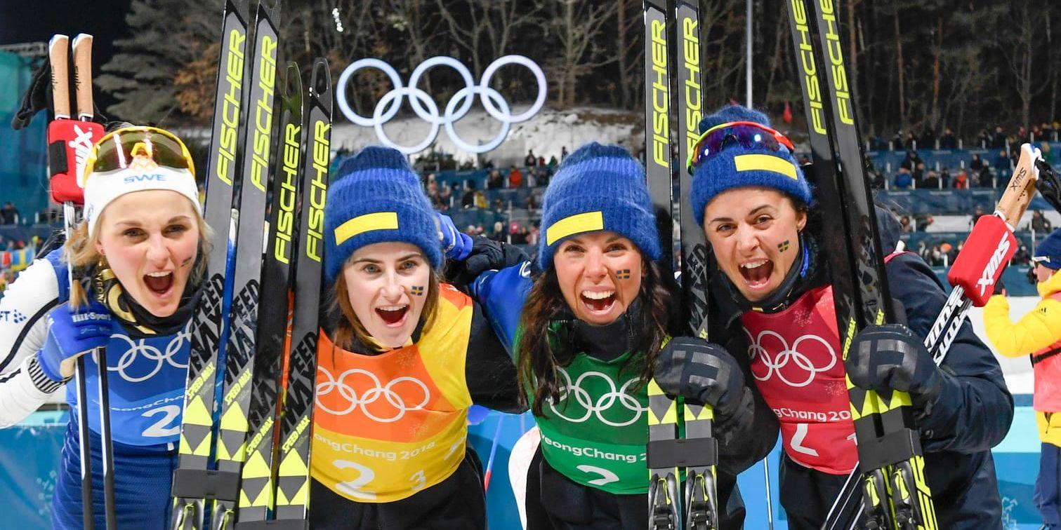 Silverkvartetten Stina Nilsson Ebba Andersson, Charlotte Kalla och Anna Haag.