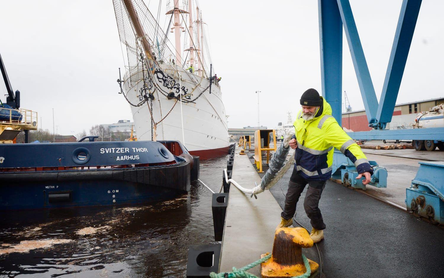 Barken Viking anländer till Falkenberg