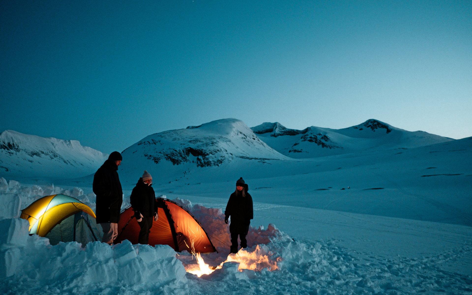 Vintercamping på Sylarna under Josefins och Alex år i plåtisen.