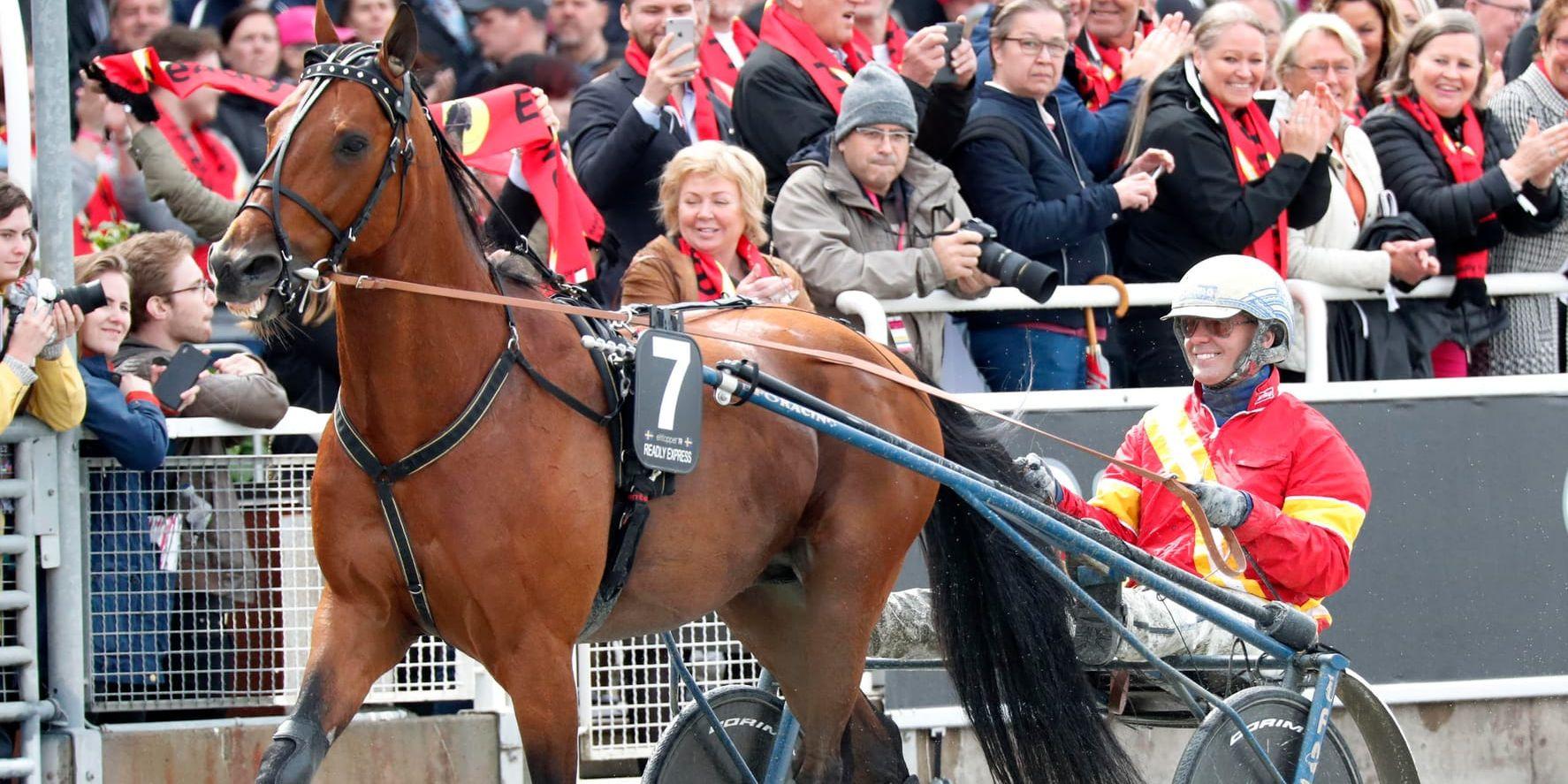 Björn Goop (här bakom Readly Express) gjorde succé med superstjärnan Bold Eagle i Frankrike. Arkivbild.