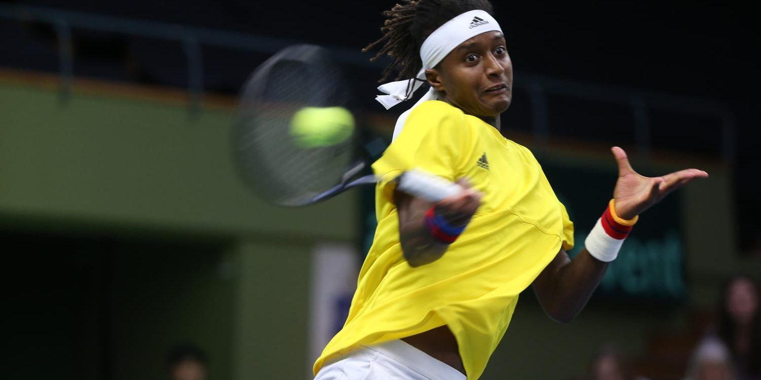 Mikael Ymer är en match från att kvala in till sin första grand slam-turnering. Arkivbild.