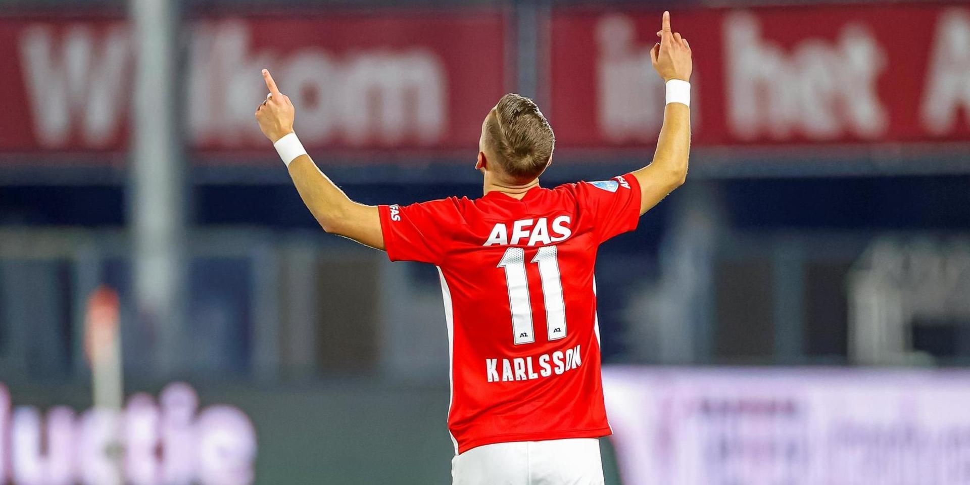 Jesper Karlsson gjorde mål för första gången i AZ Alkmaar.