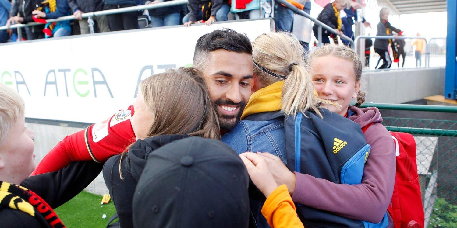 Saman Ghoddos tackas av efter 2–0 mot Kalmar, som troligtvis var hans sista i Östersundströjan.