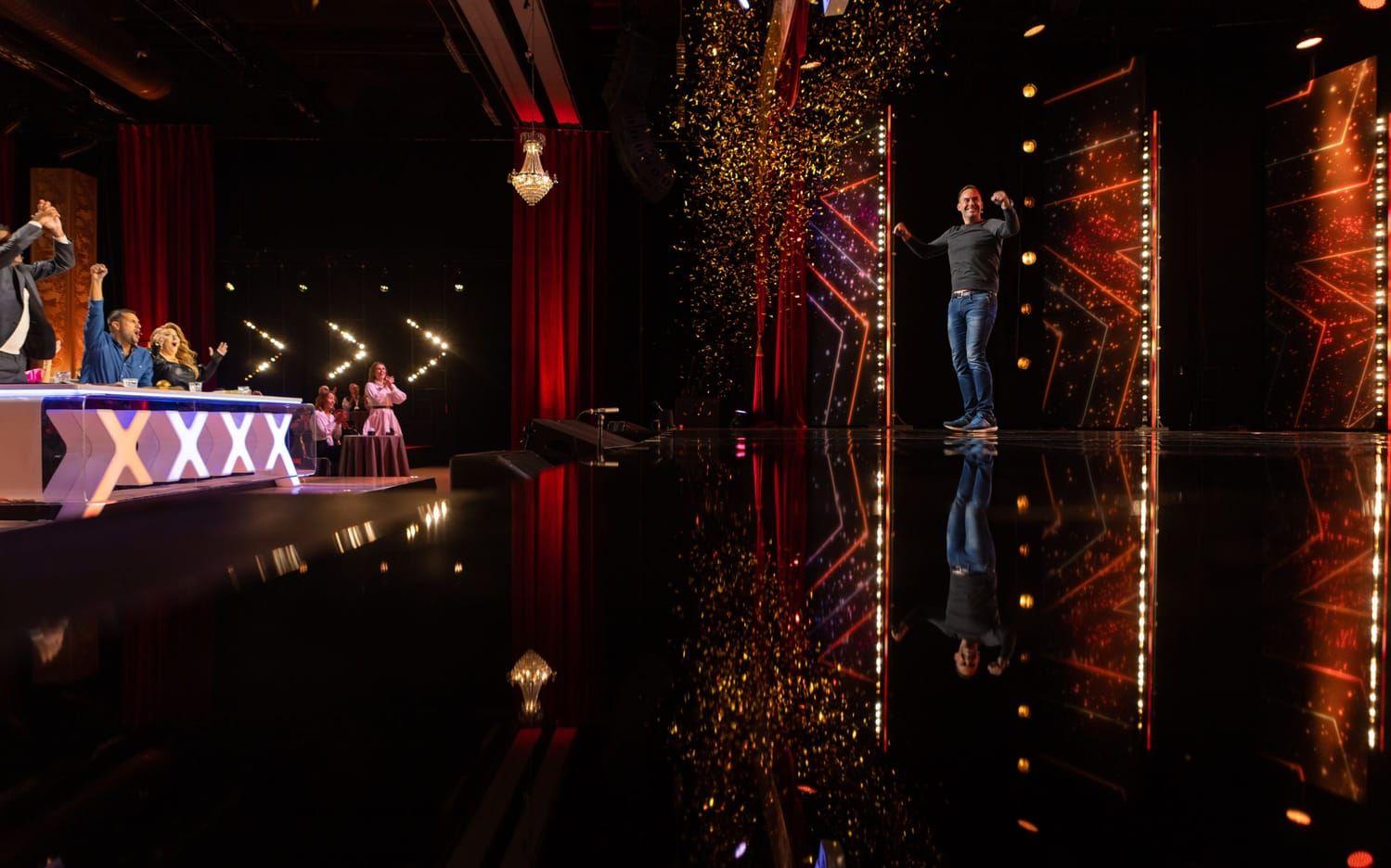 Martin Nilsson från Halmstad fick en direktplats i finalen av ”Talang” sedan David Batra använt sin golden buzzer.