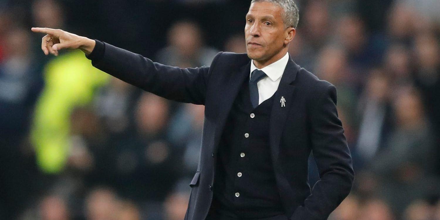 Chris Hughton får inte fortsätta som tränare för Premier League-klubben Brighton. Arkivbild.