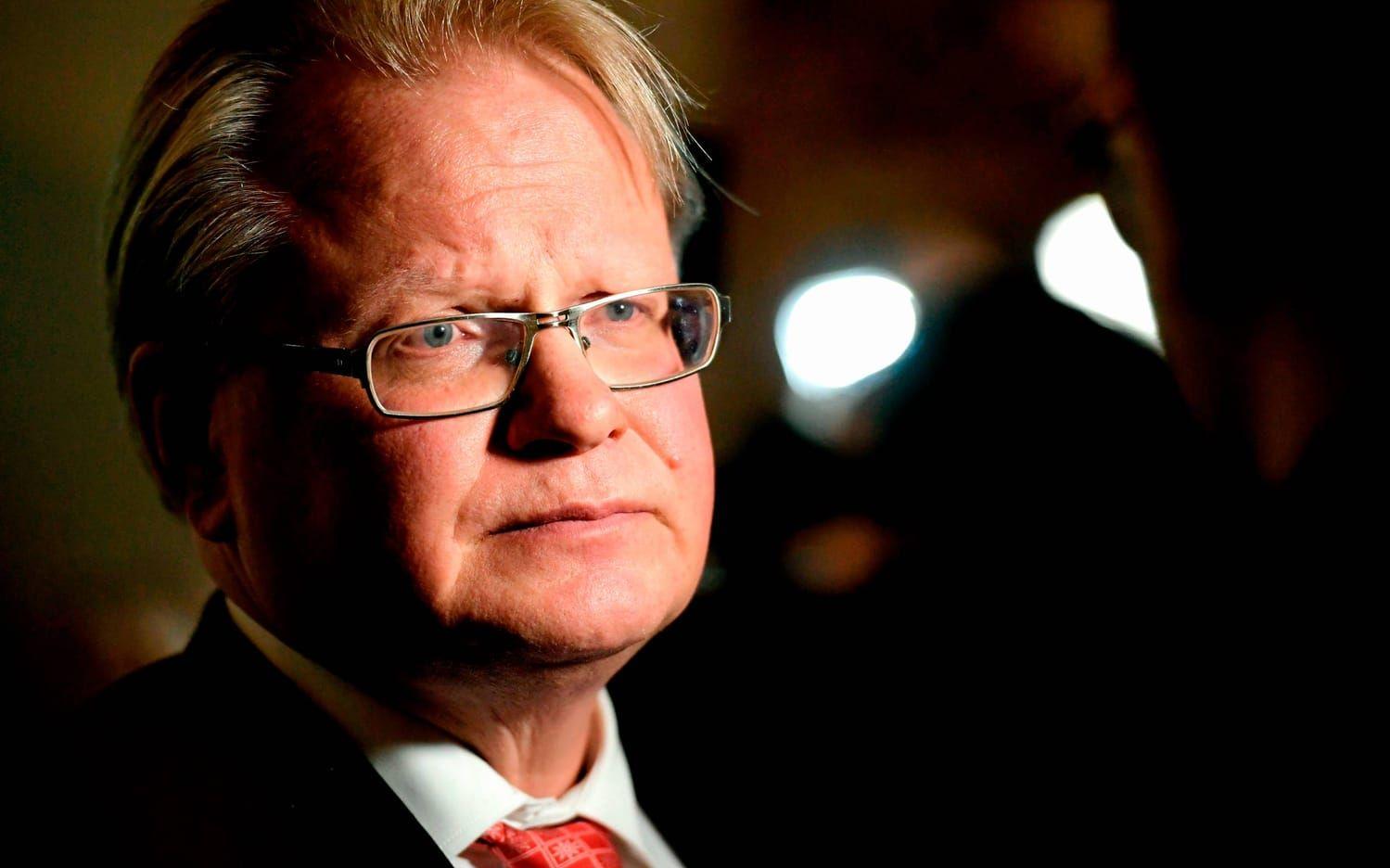 Peter Hultqvist (S), försvarsminister. Bild: Janerik Henriksson/TT.