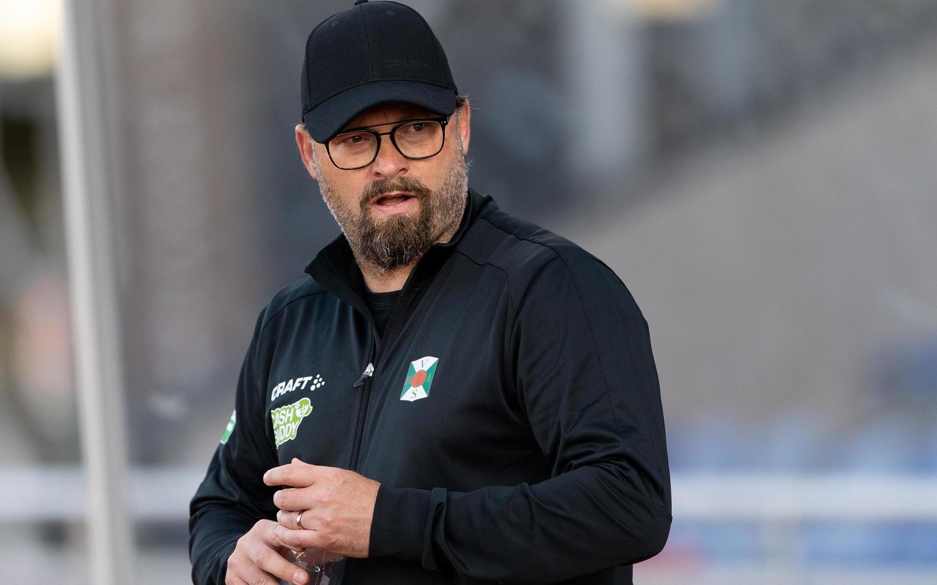 Varbergs tränare Joakim Persson under fotbollsmatchen i Allsvenskan mellan Varberg och IFK Göteborg den 18 juni 2020 i Varberg.Foto: Krister Andersson / BILDBYRÅN