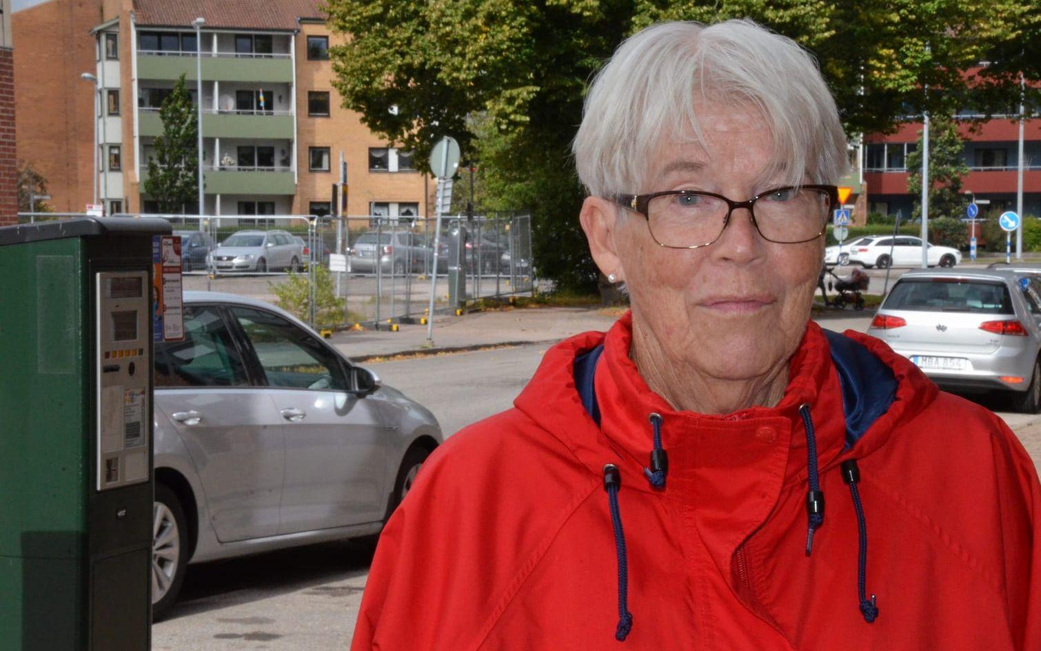 Carin Skarlöv, Falkenberg, pensionär Vad krävs för att torghandeln ska utvecklas? – Mer kläder hade varit bra. Som i Varberg där är det väldigt fint.