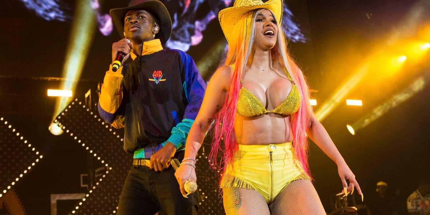 Lil Nas X och Cardi B uppträder på Summer Jam i New Jersey tidigare i månaden. Arkivbild.