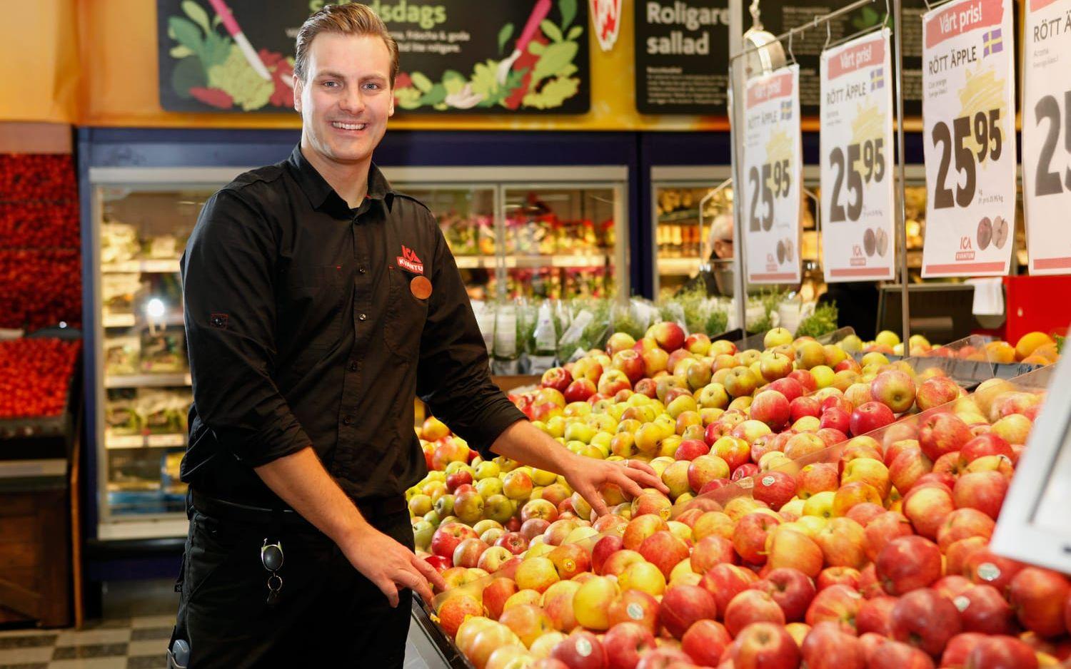 Martin Persson, butiskchef på Ica i Falkenberg.